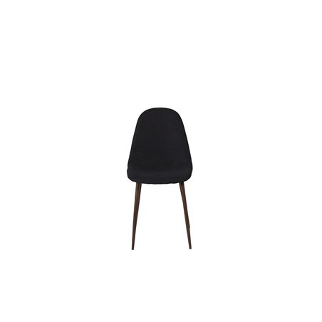Polar Dining Chair - Walnut Legs - Black Fabric