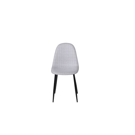 Polar Dining Chair - Black Legs - Light Grey Fabric