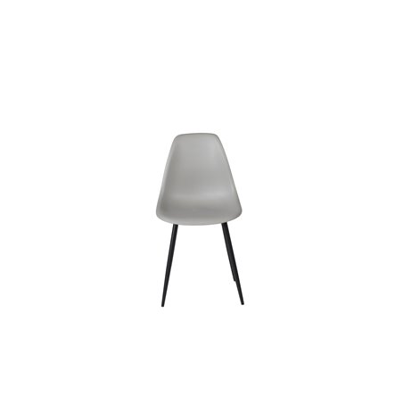 Polar Plastic Dining Chair - Black Legs / Grey Plastic