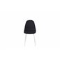 Polar Dining Chair - White Legs - Black Fabric