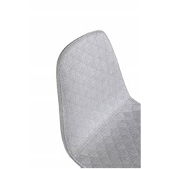 Polar Diamond Dining Chair - Black Legs - Grey Fabric