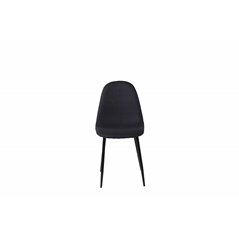 Polar Dining Chair - Black Legs - Black Fabric