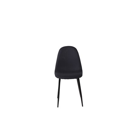 Polar Dining Chair - Black Legs - Black Fabric