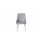 Plaza Dining chair - White legs - Light Grey Fabric