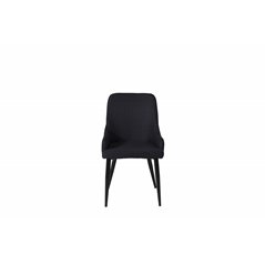 Plaza Dining Chair - Black Legs - Black Fabric