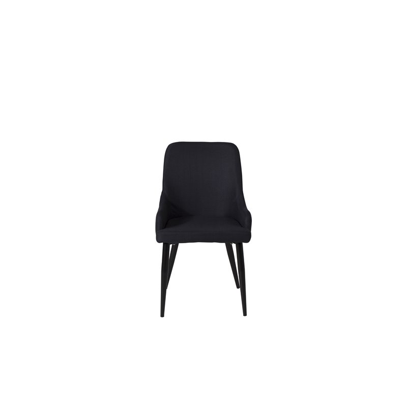 Plaza Dining Chair - Black Legs - Black Fabric