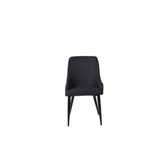 Plaza Dining Chair - Black Legs - Black Fabric