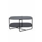 un-line Sofa Table - Black / Smoked Glass / black Glass Marble Glass / Glass Marble