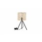 Fence -Table Lamp - Black/Natural Rattan