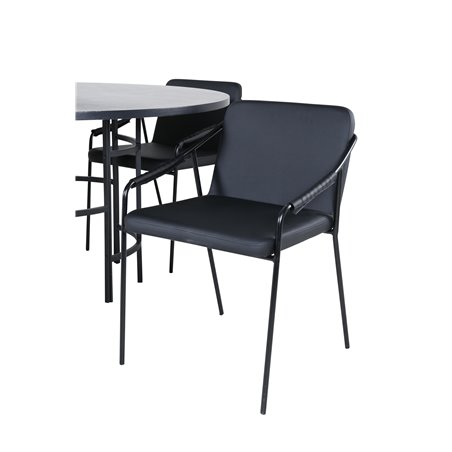 Tvist Chair - Black / Black PU