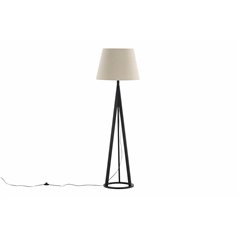 Kona -Floor Lamp - Black/Linen