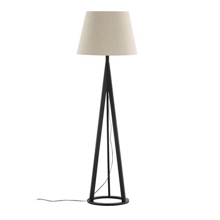 Kona -Floor Lamp - Black/Linen
