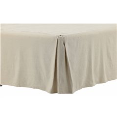 Kimmy Bedskirt Cotton/linen streight - Beige /  - 180*200