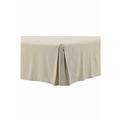 Kimmy Bedskirt Cotton/linen streight - Beige / - 180*200