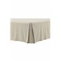 Kimmy Bedskirt Bomuld / linned streight - Beige / - 180 * 200