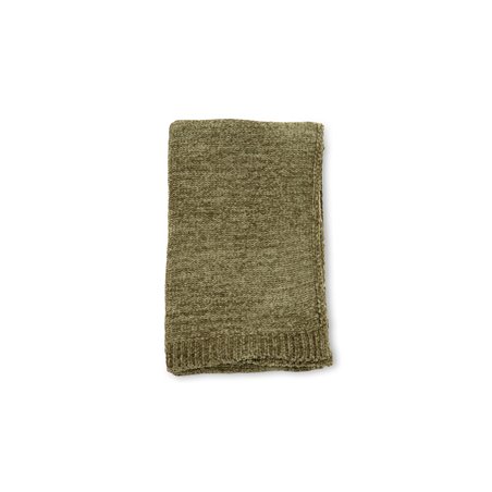 Ally Throw Polyester/shiny chenille - Green / - 130*170