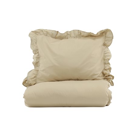 Levi Bed Set Cotton w ruffle - Light Yellow / - 150*200