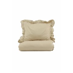 Levi Bed Set Cotton w ruffle - Light Yellow / - 150*200