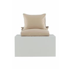 Livia Sengesæt Bomuld satin - Beige / Hvid indretning - 150 * 200