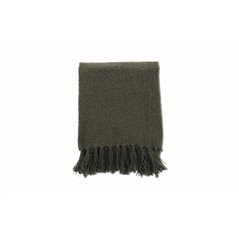 Stanly Throw poly/ribbon/tassels - Green / - 130*170
