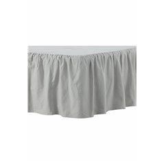 Pixy Bedskirt Cotton romantic - Light Grey / - 180*200