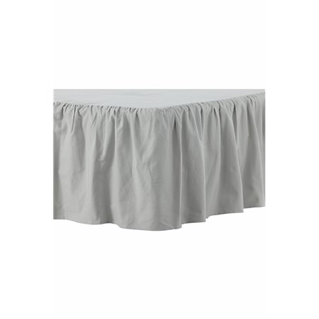 Pixy Bedskirt Cotton romantic - Light Grey / - 120*200