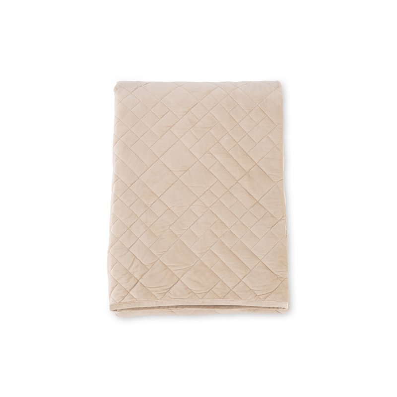 Jilly Sengetæppe Polyester / fløjl / mikrofiber - Beige / - 260 * 80