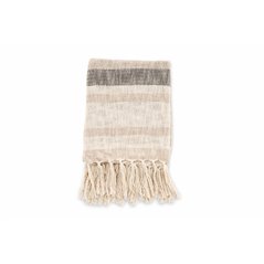 Sandy Throw Slub/polyester - Offwhite/dark green/beige / - 130*170