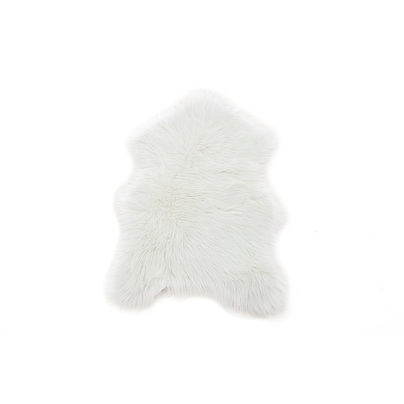 Katy Sheepskin Polyester / falsk ruskind / Akryl - Hvid - 60 * 90