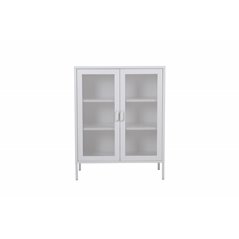 Low cabinet mesh doors - White