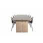 Logger Spisebord - Røget Eg - 210 cm, Arctic Dining Chair - Sorte Ben - Khaki Pla stic_6