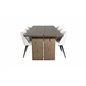 Logger Dining Table - Smoked Oak - 210 cm, Velvet Dining Chair Corduroy - Beige / Black_6
