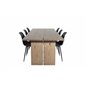 Logger Dining Table - Smoked Oak - 210 cm, Polar Plastic Dining Chair - Black Legs / Black Plastic_6