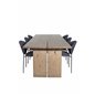 Logger Dining Table - Smoked Oak - 210 cm, Vault Dining Chair - Black Legs - Black Fabric_6