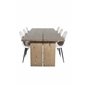 Logger Dining Table - Smoked Oak - 210 cm, Polar Dining Chair- Black legs / Beige Velvet (ersätter 19902-880)_6