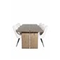 Logger Dining Table - Smoked Oak - 210 cm, Velvet Deluxe Dining Chair - Beige / Black_6