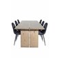 Logger spisebord - røget eg - 210 cm, Polar spisebordsstol - sorte ben / sort fløjl (erstatter 19902-888) _6