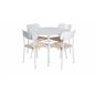 Plaza Round Table 100 cm - White top / White Legs, Polly Dining Chair - Nature / White_4