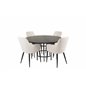 Copenhagen - Dining Table round - Black / Black, Comfort Dining Chair - Beige / Black_4