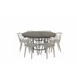 Copenhagen - Dining Table round - Black / Black, Bullerbyn Windsor Dining Chair - Grey_6