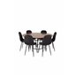 Copenhagen - Dining Table round - Brown / Black, Polar Dining Chair - Black legs / Black Velvet (ersätter 19902-888)_6