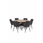 Copenhagen - Dining Table round - Brown / Black, Comfort Dining Chair - Black / Black_6