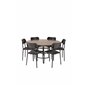 Copenhagen - Dining Table round - Brown / Black, Polly Dining Chair - Black / Black_6