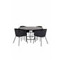 Copenhagen - Dining Table round - Black / Black+Berit Chair - Black / Black Velvet_4