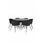 Copenhagen - Dining Table round - Black / Black+Berit Chair - Black / Black Velvet_6