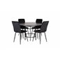 Copenhagen - Dining Table round - Black / Black+Windu Lyx Chair - Black / Black Velvet_4