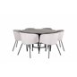 Copenhagen - Dining Table round - Black / Black+Berit Chair - Black / Light Grey Velvet_6