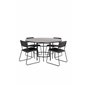 Kööpenhamina - Ruokapöytä pyöreä - musta / musta + Kenth tuoli - musta / musta PU_4