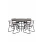 Copenhagen - Dining Table round - Black / Black+Kenth Chair - Black / Light Grey Velvet_4