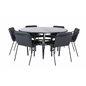 Copenhagen - Dining Table round - Black / Black+Tvist Chair - Black / Black PU_6